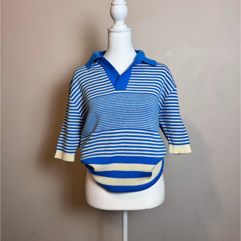 Cox for Harcrest Vintage Striped Knit Polo - Size L